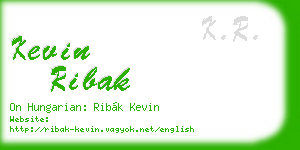 kevin ribak business card
